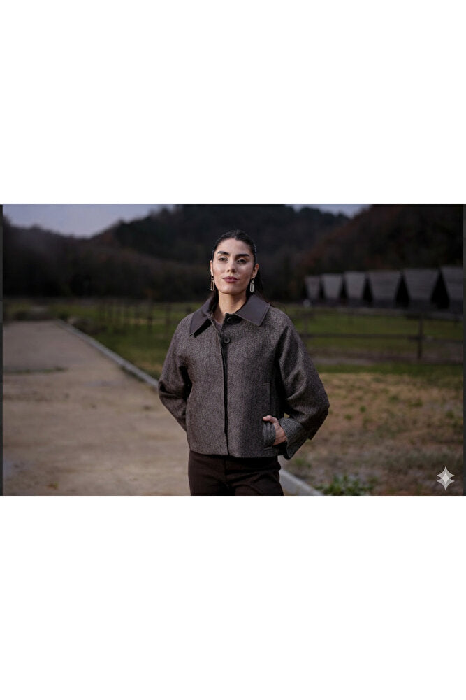 Maelle Dark Cocoa Dark Ceket