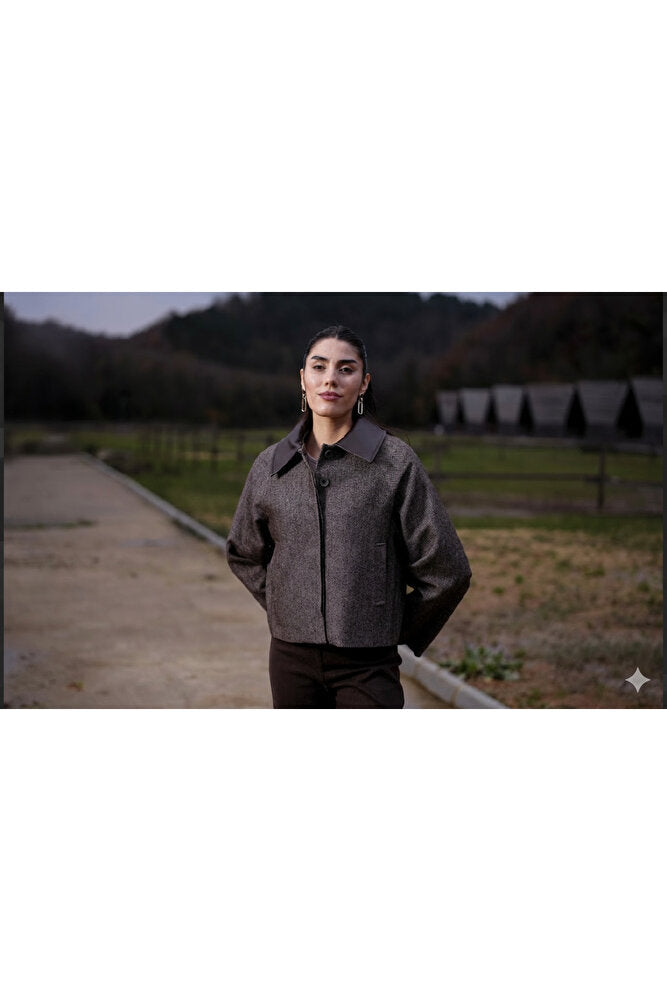 Maelle Dark Cocoa Dark Ceket
