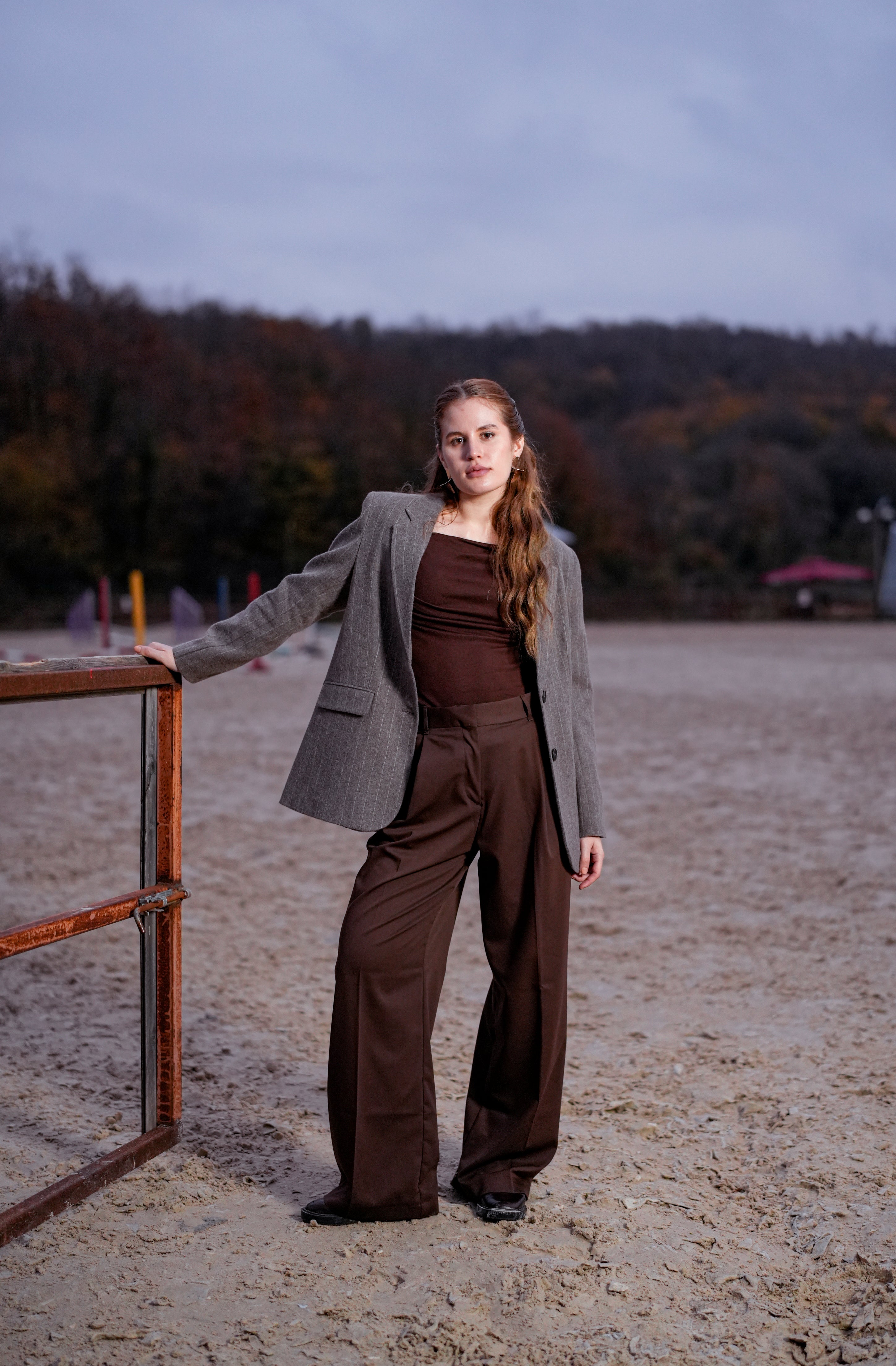 Maëlle Terra Palazzo Brown Pantolon