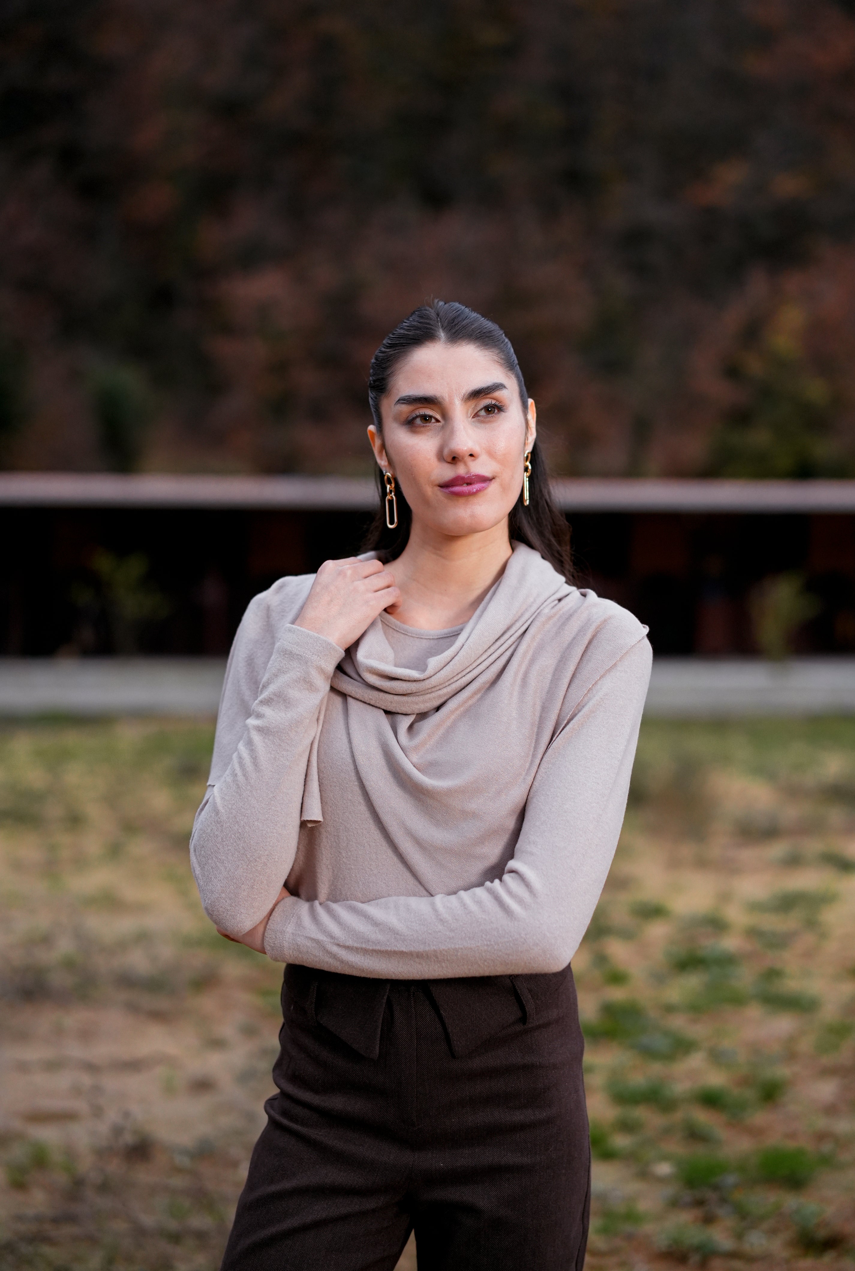 Maëlle Essenza Bej Triko Kazak